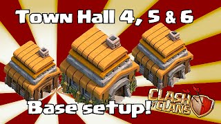 clash of clans  Town hall 45 amp 6 Base Layouts [upl. by Izaak]