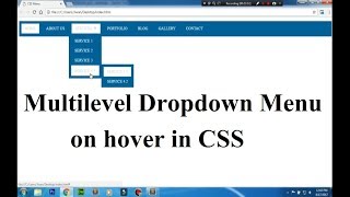 CSS Tutorial On Multilevel Dropdown Menu  A Complete Guide [upl. by Elli544]