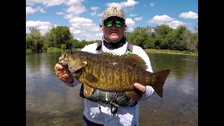 Grand River Kayak Bass Fishing [upl. by Emiatej607]