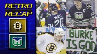 Shanahan amp Bourques epic OT battle  Retro Recap  Bruins vs Whalers [upl. by Nogras]