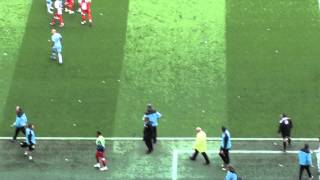 Man City vs QPR 13 May 2012 Joey Barton sending off red card incident [upl. by Ahsienat]