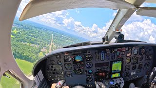 4K Jet Pilot POV  Cessna Citation II Startup Takeoff amp Landing [upl. by Nylloh]