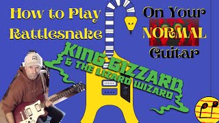 How to Play Rattlesnake by King Gizzard and the Lizard Wizard Without a Microtonal Guitar With Tabs [upl. by Anyaj992]