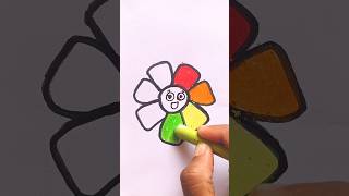 Cute Drawing Flower 🌻 for Kids drawing shorts [upl. by Blatt]