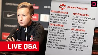 CanWNT Unveil Roster for October Friendlies  LIVE QampA [upl. by Kyle]