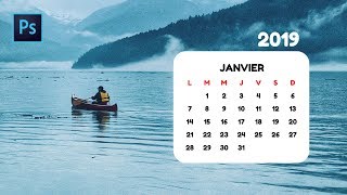 TUTO PHOTOSHOP  CRÉER UN CALENDRIER [upl. by Eibob]