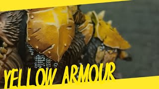 Painting Ironjawz Yellow Armour  Age of Sigmar  Orruks [upl. by Iridis874]