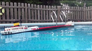 8 LEGO Edmund Fitzgerald Model Sinking【13】 [upl. by Aicinad]