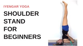 How to do Shoulder Stand for beginners  Iyengar Yoga  step by step [upl. by Atoel]