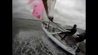 Scary Windy Racing in RS200 Sailing Dinghy [upl. by Frere]