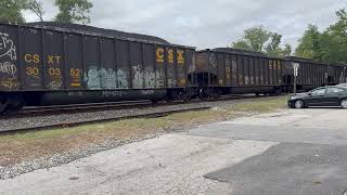 CSX brings an 800 axle monster coal train to Baltimore’s Curtis Bay Coal Pier through St Denis [upl. by Atsillac721]