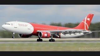 RARE Qeshm Air Airbus A300600 EPFQM  Smooth landing at St Petersburg airport [upl. by Ume829]