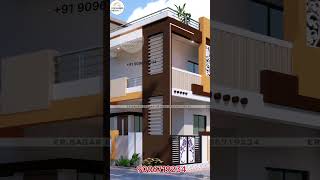 Corner House Elevation Design 😍🏠 Banglow Design Double Floor 🏡 Duplex Home Design 😍 [upl. by Hgielar]