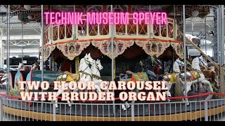 🪖 Two floor Carousel with Bruder Organ  Technik Museum Speyer 🪖 travel organ museum [upl. by Remle]