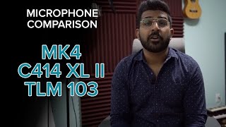 Microphone Comparison  TLM 103 vs Sennheiser mk4 vs AKG C414 XL II [upl. by Meggy523]