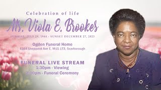 Ms Viola E Brookes  Funeral  LIVE STREAM [upl. by Emerick]