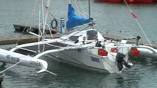 Sailing Hydrofoil CATRI 24 trimaran  Latvia to England [upl. by Yrogreg]