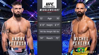 ANDRE PETROSKI VS MICHEL PEREIRA FULL FIGHT UFC VEGAS 81 [upl. by Aikemot]