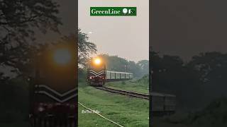 Awesome Speedy Entry Greenline at Haripur band Cross With RailCar [upl. by Hamian]