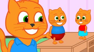 Cats Family in English  Homemade Cartoon From Plasticine Animation 13 [upl. by Riley]