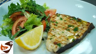 Pesce spada arrostito alla griglia alla piastra in padella  secondi di pesce Grilled Swordfish [upl. by Miyasawa]