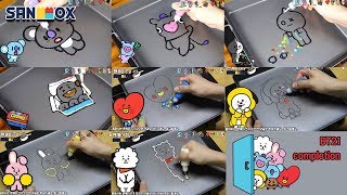 BTS 방탄소년단 Character BT21 Shooky Mang Koya Van Tata Chimmy RJ Cooky edible Pancake art [upl. by Cotterell60]