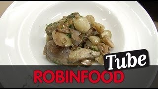 ROBINFOOD  Mejillones con txistorra  Pollo al vino con hongos [upl. by Gahan]