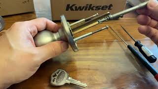 Rekeying a kwikset doorknob lock without the original key  Easy that anyone can do it [upl. by Ellekcir]