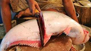 Nice Cutting Style  Big Pangas Fish Cutting By Expert Fish Cutter  Bangladesh Fish Market [upl. by Cathlene]