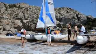 Regatta of inflatable sailing catamarans МБ 2013 [upl. by Jankey280]