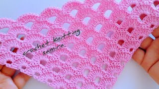 parfait👍châle débutant triangle au crochet super facile pas par pas châle crochet pour débutants [upl. by Annaeerb149]