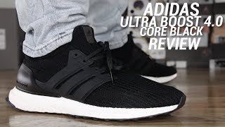 ADIDAS ULTRA BOOST 40 CORE BLACK REVIEW [upl. by Drhacir440]