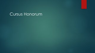 Classics in the Classroom Cursus Honorum [upl. by Cortie]