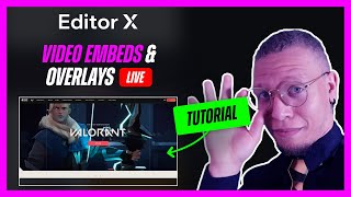 Editor X Tutorial  Video Embeds amp Overlays  Daily Design Challenge [upl. by Nabala332]