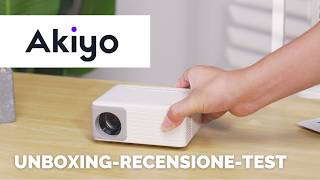 Il MINI PROIETTORE ECONOMICO e PORTATILE per il CINEMA a CASA TUA  AKIYO 01 MINI PROJECTOR LED [upl. by Vail]