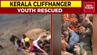 After Two Days Trekker Trapped In Hill Cleft In Kerala Rescued By Army [upl. by Domini227]