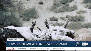 First snowfall in Frazier Park [upl. by Hawk]