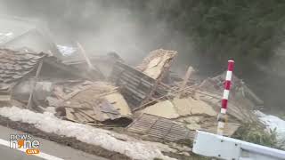 Japan Earthquake Super Exclusive Footage House Reduced to Rubble After Powerful Quake in japan [upl. by Lotsyrk]