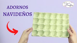 🎄🌟Manualidades Navideñas con 😍 CARTON de HUEVOS [upl. by Emirak501]