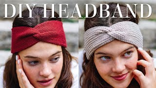 TWISTED HEADBAND Knitting Tutorial Step by Step [upl. by Bluhm196]