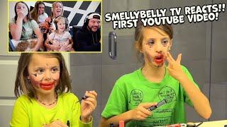 We REACT to our FIRST EVER video SmellyBelly TV [upl. by Lagasse]