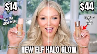 NEW ELF HALO GLOW LIQUID FILTER 😍 Charlotte Tilbury Flawless Filter Dupe  REVIEW amp WEAR TEST [upl. by Dannye]