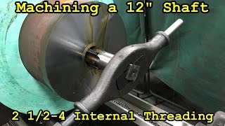 SNS 148 Machining 12quot Shaft Internal Threading Hand Tapping [upl. by Yun364]