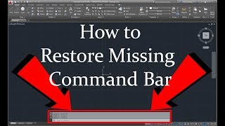 How To Restore Missing Command Bar In AutoCAD 2017  DigitalKnowledge [upl. by Noxid]