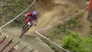 Aaron Gwin Chainless Win Leogang 2015 World Cup DH MTB [upl. by Anaeg]