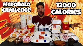 MCDONALD 12000 Calorie Challenge  Italiano Cheat Day  MAN VS FOOD ENG SUB [upl. by Coffey]