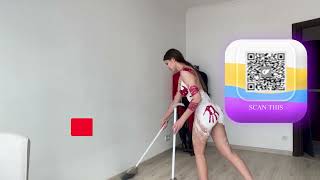 How to Clean Floors with Lolli Body Art Performance [upl. by Suinuj59]