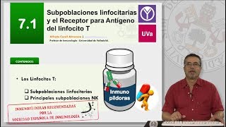 71 SUBPOBLACIONES LINFOCITARIAS Y EL RECEPTOR PARA ANTÍGENO DEL LINFOCITO T [upl. by Ettennat]