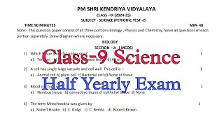 Class9 Science PT2 Period Test Exam Question Paper  Session 202425 PM Shri Kendriya Vidyalaya [upl. by Cioban806]