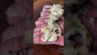 Grilled Flat Iron Steak With Creamy Mushroom Sauce Shorts [upl. by Liggitt]